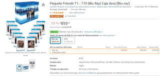Pack Blu-Ray de Friends Temporada 1 a 10 por $856 en Amazon