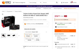 Rx 9060 xt 16gb Powercolor Reaper por 369,90€