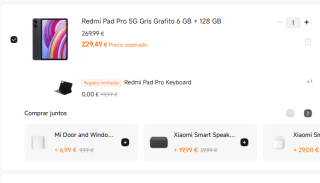 Tablet Xiaomi Redmi Pad Pro 5G de 6GB/128GB + Funda Redmi Pad Pro Keyboard por 242,99€ o estudiantes por 229,49€