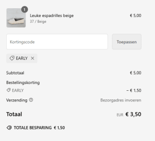 30% korting op alle schoenen bij Goedkopeschoenen