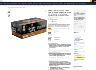 Pack 10 Latas Cerveza Estrella Galicia 0,0 Tostada por solo 6,70€