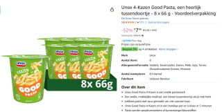 Unox Good Pasta 4-Kazensaus 8 x 66 g voor €7,96 bij Amazon