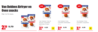 Van Dobben Airfryer en Oven snacks Pak 4 of 12 stuks voor €2,39 bij Dirk