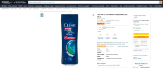 Shampoo Anticaspa Clear Men Ice Cool Menthol de 400ml - R$ 22,90
