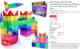 Magna Minds - Magnetic Tiles Constructie speelgoed 48 stuks voor €22,99 met Amazon prime
