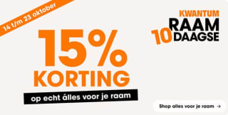 15% korting op alles voor je raam bij Kwantum