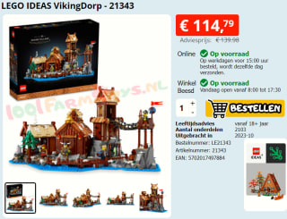 LEGO Ideas – Vikingdorp – voor €114,79 bij 1001farmtoys