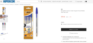 Bic Cristal Original Bolígrafos Blíster de 5 Unidad azul por 1,75€