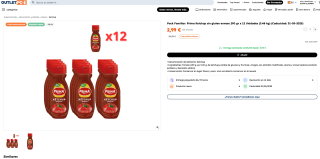 12 Unidades Prima Ketchup sin gluten envase 290gr por solo 2,99€