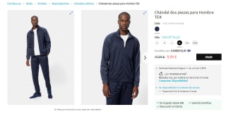 Chándal dos piezas Hombre TEX por 9,99€