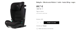Silla de coche BabyGo Isofix 15-36 kg Neal por 89.9€