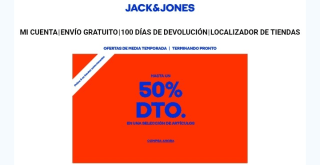 Hasta -50% de Descuento Rebajas Jack & Jones.