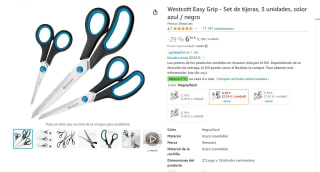 Recopilaqación pack 3 tijeras de agarre suave por 5,79€