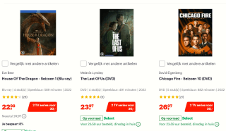 2 (TV) series voor €30 bij Bol.com