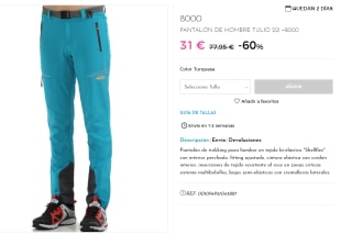 Pantalones de Hombre +8000 Tulio 22I por 31€