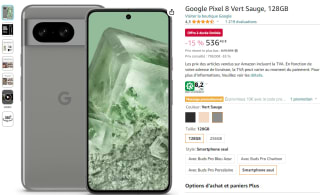 Google Pixel 8 128GB voor €526,34 bij Amazon FR