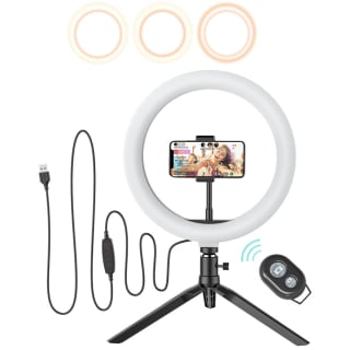 BlitzWolf BW-SL3 10 inch LED Ringlicht met statief & telefoonhouder voor €6,48 bij Banggood