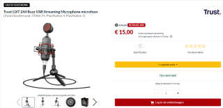 Trust GXT 244 Buzz microfoon voor €15 bij Alternate