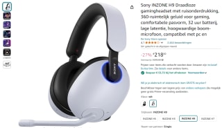 Sony Inzone H9 gaming headset voor €164,28 bij Amazon