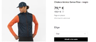 Chaleco técnico de Hombre Salomon Sense Flow por 79.9€