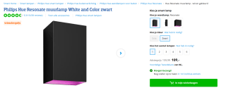 Philips Hue Resonate muurlamp - wit en gekleurd licht voor €109 bij Coolblue