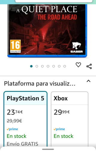 A Quiet Place The Road Ahead PS5 por 23,74€.