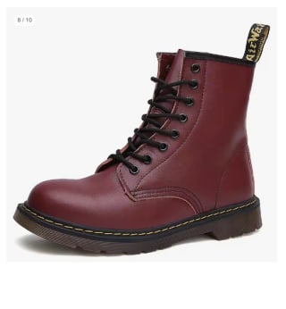 Botines de cuero con 8 ojales para mujer por solo 16.97€