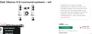 Dali: Oberon 5 5.1 surround systeem voor €1349,10 bij Doublepoint