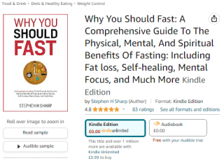 Enjoy a free Amazon Kindle version of Why You Should Fast: A Comprehensive Guide to the Physical, Mental, and Spiritual Benefits of Fasting