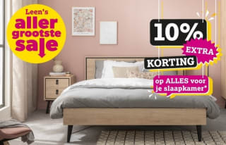 10% extra korting op alles voor de slaapkamer bij Leen Bakker