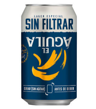 90 latas EL AGUILA SIN FILTRAR Cerveza rubia especial lata 33 cl por 40,25€