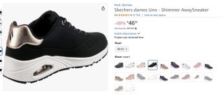 Skechers Uno Shimmer Away Zwart Goud Damessneakers voor €46,95 bij Amazon