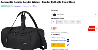Samsonite Roader Duffle Xs Deep Black voor €18,20 bij Bol