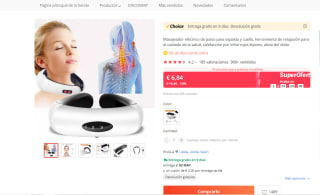 Masajeador eléctrico de pulso para espalda y cuello por 6,84€