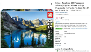 Marca Educa Rompecabezas de un lago en Alberta 500 piezas por 6,99€