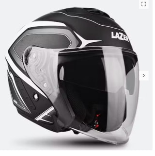 Casco Jet Lazer Tango Hexa Blanco-Negro Mate por 64.99€