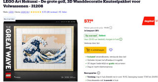 Lego Art Hokusai – De grote golf (31208) voor €57,99 bij Bol