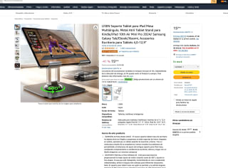 Soporte Tablet para iPad Mesa Multiángulo Metal para Tablets 4,0-12,9" por solo 12,95€