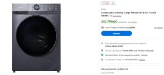 Lavasecadora Midea Carga Frontal por $9,999 en Walmart