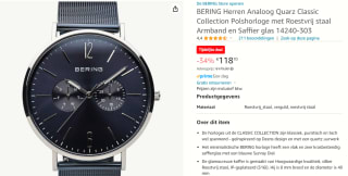 Bering Classic heren horloge zilver gepolijst voor €118,70 bij Amazon