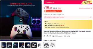 GameSir Nova Lite Wireless Gamepad Controller voor €16,61