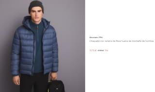 Chaqueta con relleno de fibra hueca de montaña de hombre Mountain Pro por 13.79€