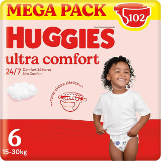 102 pañales Huggies Ultra Comfort Pañal para bebé con Disney Talla 6 por 14,88€