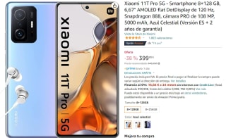 Movil Xiaomi 11T Pro 5G 8+128 GB por 399.9€