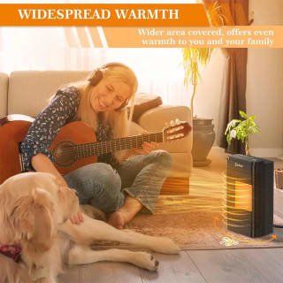 Calefactor 1200W/1500 W, LED de bajo consumo y silencioso por 9,38€