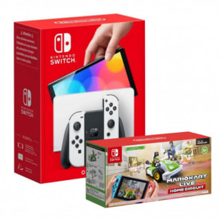 Nintendo Switch Modelo OLED Blanca + Mario Kart Live: Home Circuit Edicion Luigi por 349,95€