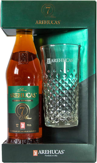 Arehucas Ron Arehucas 7 Años + Vaso de Cristal por 16€