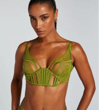 Hunkemöller NON-PADDED LONGLINE - Beugel BH - green voor €19