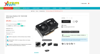 Asus Dual Radeon RX 7600 V2 OC Edition 8GB por 279,70€