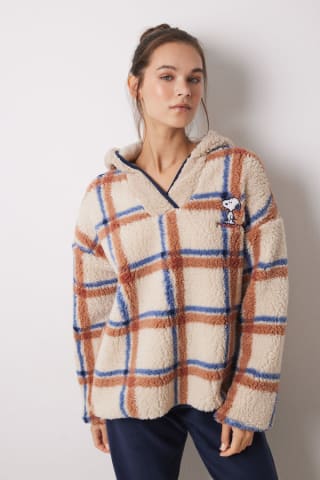 Pijama largo de borreguito polar Snoopy para Mujer por 11.99€